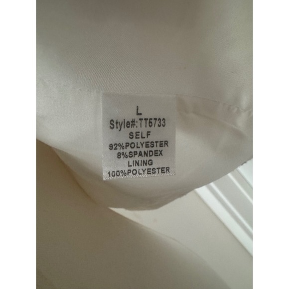 Fashion Nova White Vest Rhinestone Embellishment Bow Closure Womens L - Picture 4 of 5